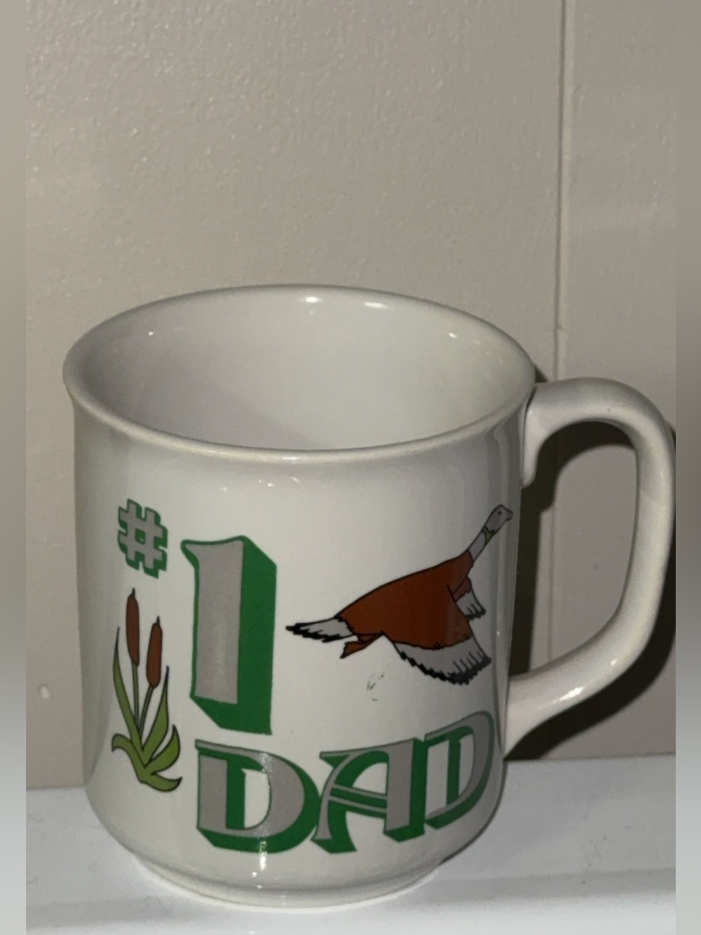 Vintage GiftCo Inc Coffee/Tea Mug/Cup green/brown/gray #1 DAD mallard duck bird